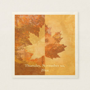 Autumn, Maple Leaf Napkin