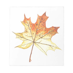 Autumn maple leaf notepad
