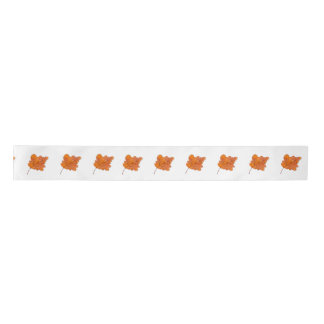Autumn Maple Leaf Satin Ribbon