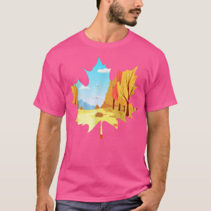 Autumn Maple Leaf Wildlife Nature Trees Forest Fal T-Shirt