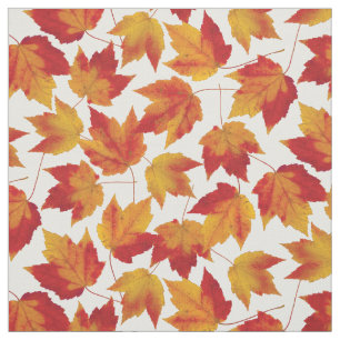 Autumn Maple Leaves Fabric