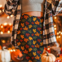 Autumn Maple Leaves Fall Navy