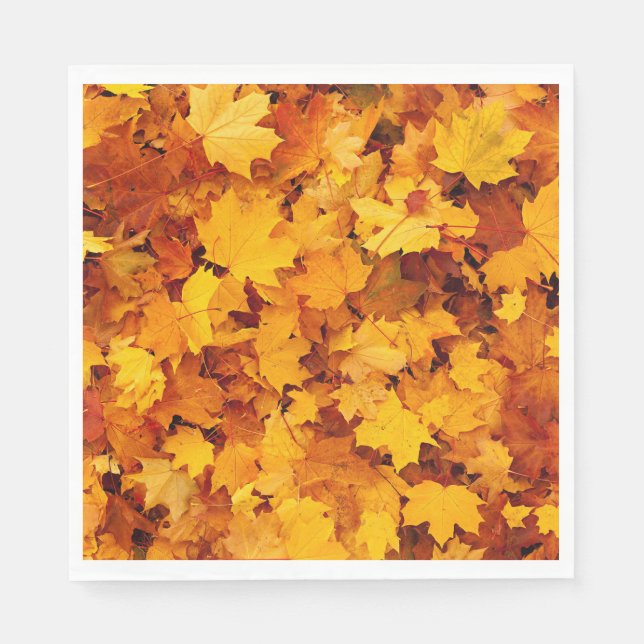 Autumn Maple Leaves Napkin (Front)