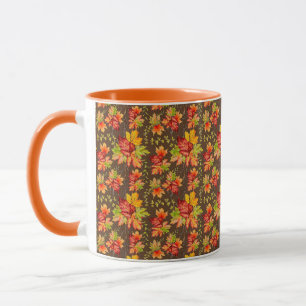 Autumn maple leaves pattern mug