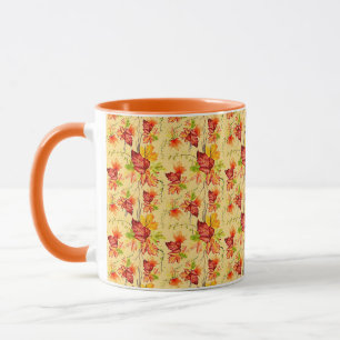 Autumn maple leaves pattern mug