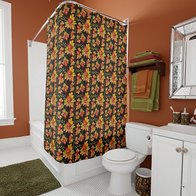 Autumn maple leaves pattern  shower curtain (Creator Uploaded)