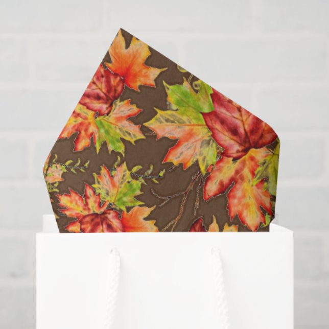 Autumn maple leaves pattern  tissue paper (Gift Bag)