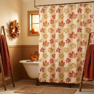 Autumn Maple Leaves Shower Curtain