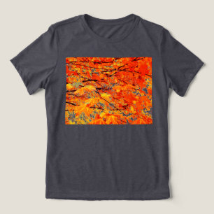 Autumn Maple Leaves T-Shirt Tri-Blend Shirt