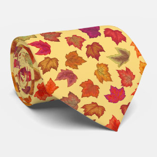 Autumn Maple Leaves U-Pick Background Colour Tie