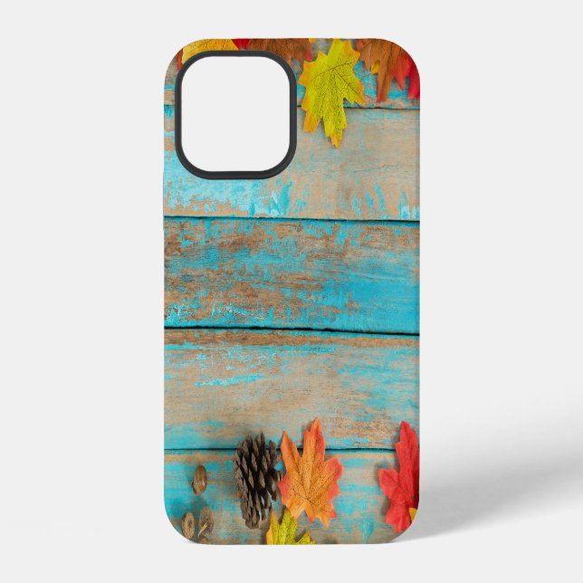 Autumn Maple: Pinecone Nature Frame. iPhone Case (Back)