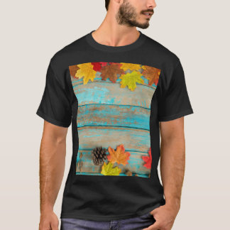 Autumn Maple: Pinecone Nature Frame. T-Shirt