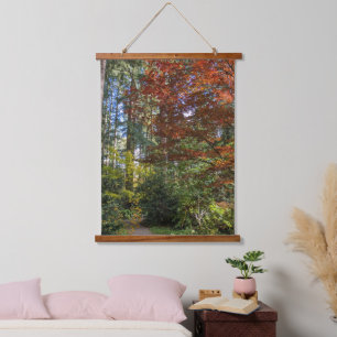 Autumn Maple Tree Colors Botanical Hanging Tapestry