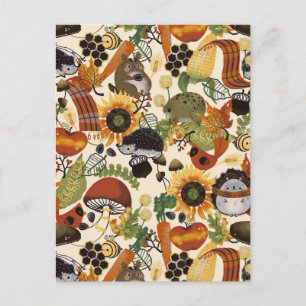 Autumn Medley Pattern Postcard