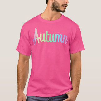 AUTUMN Minimalist Rainbow Plain tet Funny Novelty  T-Shirt
