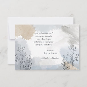 Autumn Mist Sympathy Thank You Card