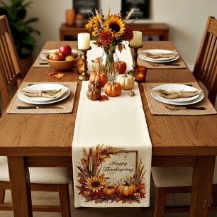 Autumn Mix frame Thanksgiving Short Table Runner