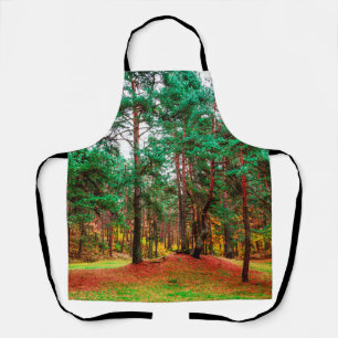 Autumn mixed forest apron