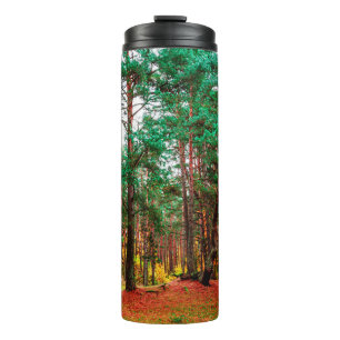 Autumn mixed forest thermal tumbler