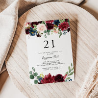 Autumn Modern Calligraphy 21st Birthday Party