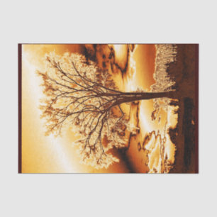 Autumn Molten Gold Tree of Life Tissue Paper