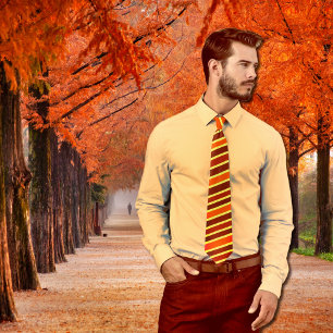 Autumn mood stripes tie