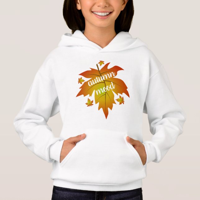 Autumn mood typography maple leaves  (Front)