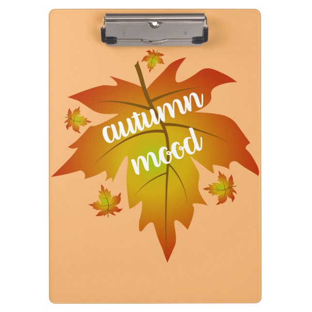 Autumn mood typography maple leaves  clipboard (Front)