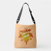 Autumn mood typography maple leaves