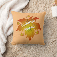Autumn mood typography maple leaves