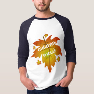 Autumn mood typography maple leaves T-Shirt