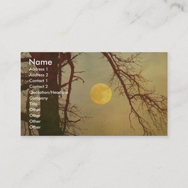 Autumn Moon Business Card (Front)