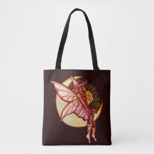 Autumn Moon Fairy Witch Daisy Artwork MoonChild    Tote Bag