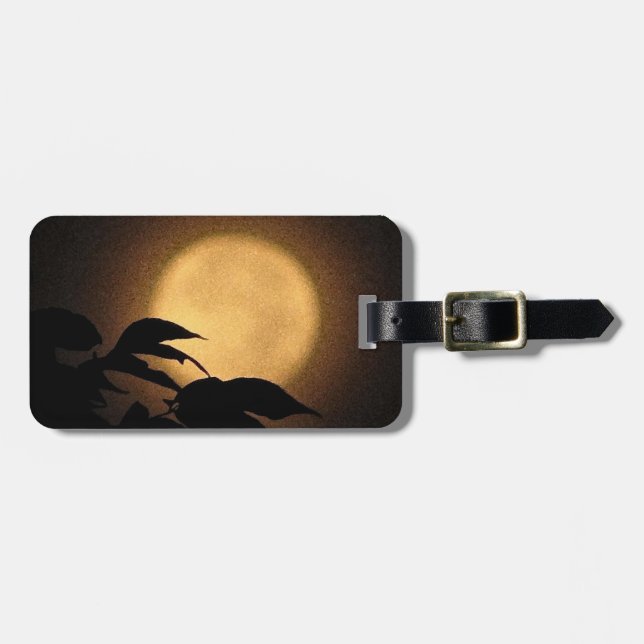 Autumn Moon Luggage Tag (Front Horizontal)