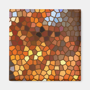 Autumn Mosaic Abstract Magnet