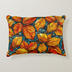 Autumn mosaic pattern decorative cushion