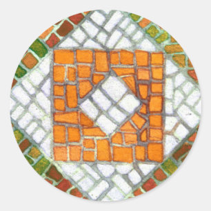 AUTUMN MOSAIC Small Round Stickers
