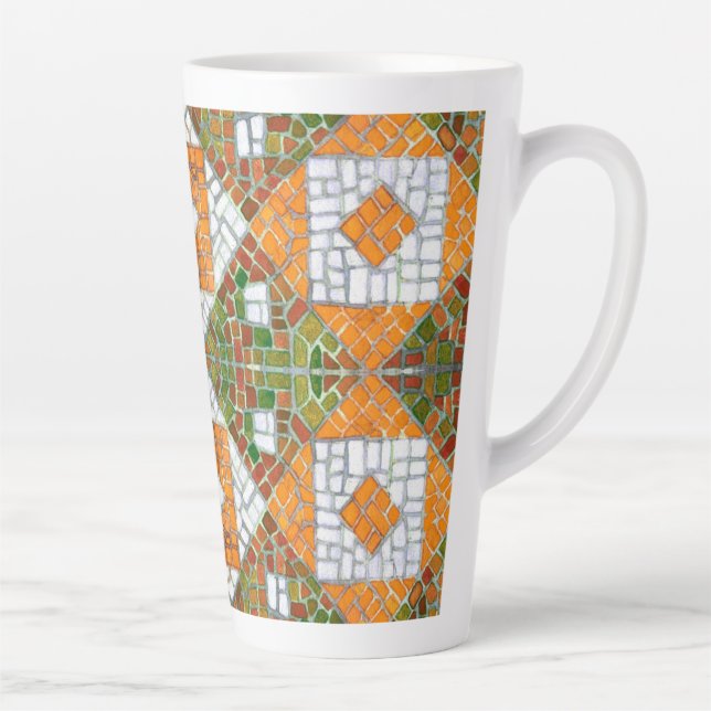 AUTUMN MOSAIC Tall Latte Mug (Right)