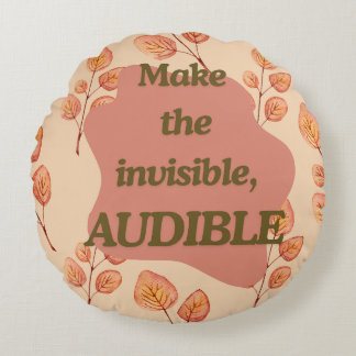 Autumn Motivational Quote Round Throw Pillow