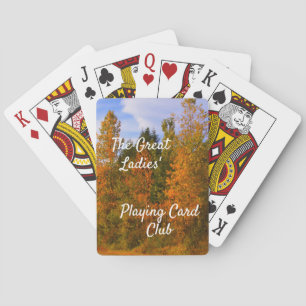 Autumn Mountain Scene Personalised Playing Cards