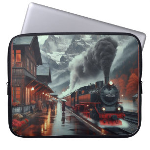 Autumn Mountain Train Journey Laptop Sleeve