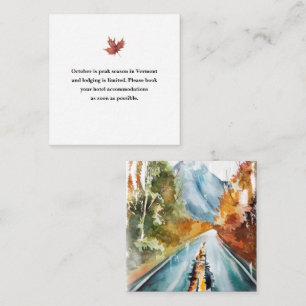 Autumn Mountain Wedding Hotel Accommodation Enclosure Card