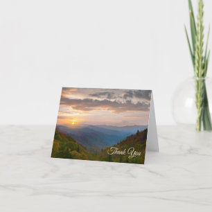 Autumn Mountains at Sunset Thank You Card