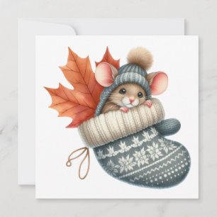 Autumn Mouse Greeting Card