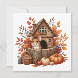 Autumn Mouse Greeting Card