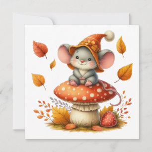 Autumn Mouse Greeting Card