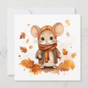 Autumn Mouse Greeting Card