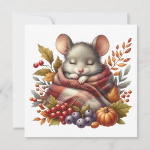 Autumn Mouse Greeting Card