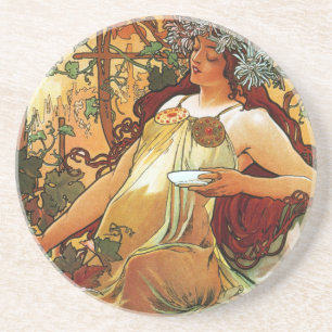 Autumn, Mucha Coaster