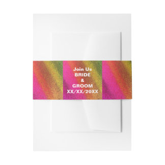 Autumn Multi-Shades of Colour Portrait Invitation Belly Band